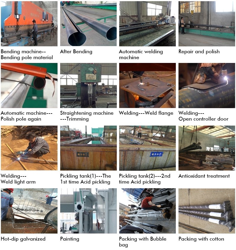 Producing & Testing Steps for Lighting Pole