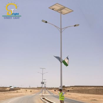 10M 120W Double Arm Solar Street Lights